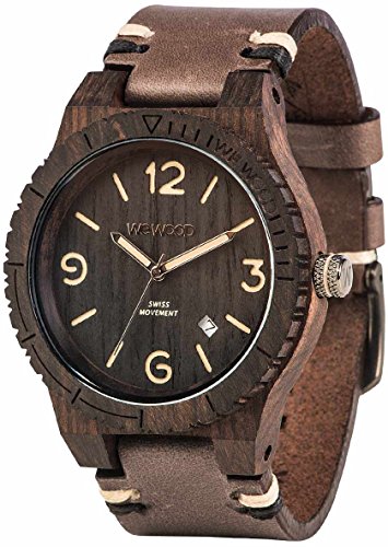 WEWOOD Herren Analog Quarz Smart Watch Armbanduhr mit Leder Armband WW08008 - 2