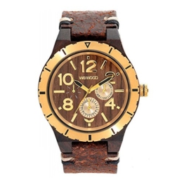 WEWOOD Herren Analog Quarz Smart Watch Armbanduhr mit Leder Armband WW59001 - 1