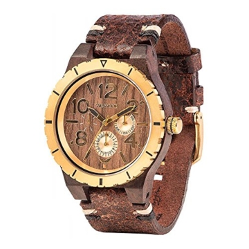 WEWOOD Herren Analog Quarz Smart Watch Armbanduhr mit Leder Armband WW59001 - 2