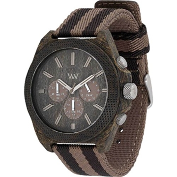 WEWOOD Herren Analog Quarz Smart Watch Armbanduhr mit Stoff Armband WW56002 - 1