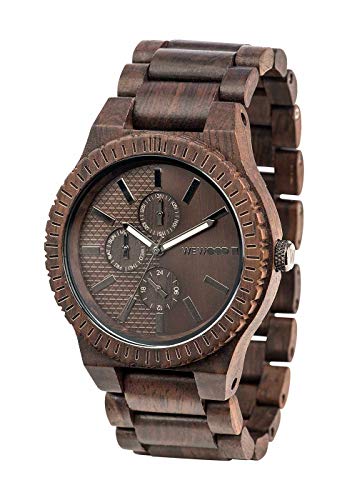 WEWOOD Herren Chronograph Quarz Smart Watch Armbanduhr mit Holz Armband WW30003 - 1