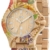 Wewood Holzuhr Date Flower Beige unisex 100% NATURAL WOOD - limited Edition - 1