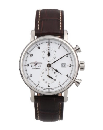 Zeppelin Herren-Armbanduhr Nordstern Chronograph Quarz Leder 75781 - 2