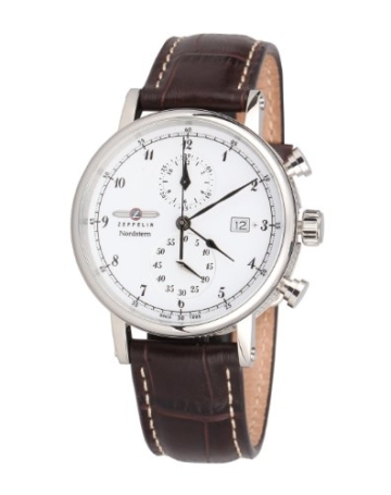 Zeppelin Herren-Armbanduhr Nordstern Chronograph Quarz Leder 75781 - 3