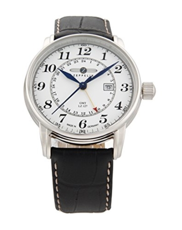 Zeppelin Herren-Armbanduhr XL LZ127 GRAF Analog Quarz Leder 76421 - 2