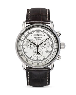 Zeppelin Herrenuhr Chronograph Quarz mit Lederarmband – 7680-1 - 1