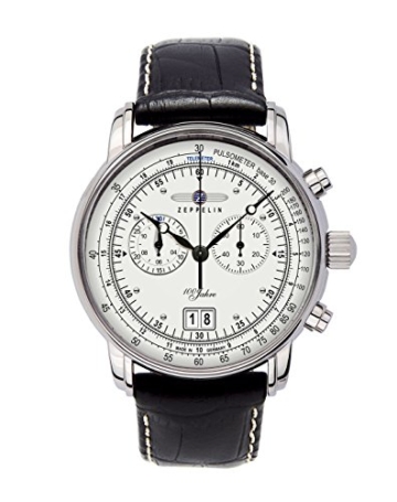 Zeppelin Herrenuhr Chronograph Quarz mit Lederarmband – 76901 - 1