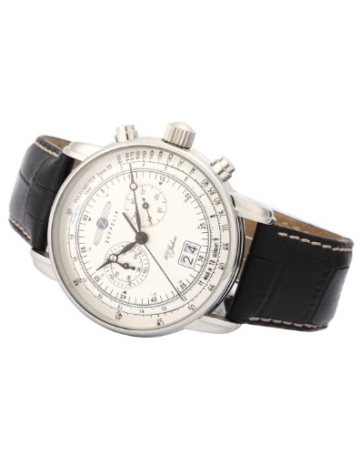 Zeppelin Herrenuhr Chronograph Quarz mit Lederarmband – 76901 - 3