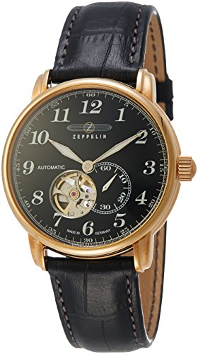 Zeppelin Unisex Chronograph Quarz Uhr mit Leder Armband 7668-2 - 1