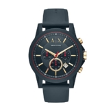 Armani Exchange Herren Analog Quarz Uhr mit Silikon Armband AX1335 - 1