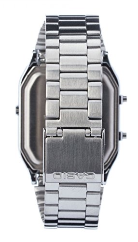 Casio Collection Herren Analog/Digital Quarz mit Edelstahlarmband – AQ-230A-7BMQYES, Silber (Zifferblatt: Weiß) - 2