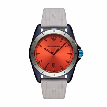 Emporio Armani Herren Analog Quarz Uhr mit Silikon Armband AR11218 - 1