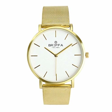 Jyuter12 Damen Mesh Band Watch Herren Edelstahl Analog Quarzuhr Unisex Armband - 5