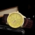 Jyuter12 Herren Gold Steel Dial Quarzuhr Herrenarmband Business Watch Sportuhr - 1