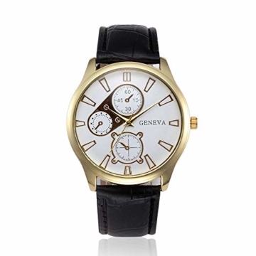 Jyuter12 Herren Gold Steel Dial Quarzuhr Herrenarmband Business Watch Sportuhr - 2