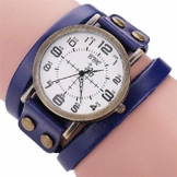 Jyuter12 Watch Lederarmbanduhr Herren Damenuhr Quarzuhr Blau - 1