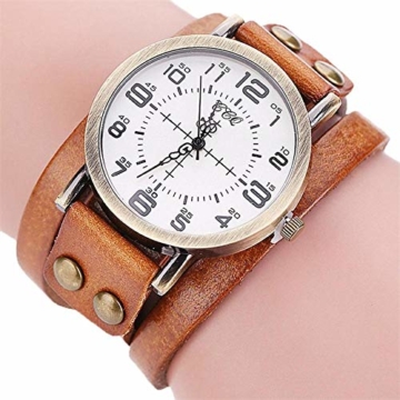 Jyuter12 Watch Lederarmbanduhr Herren Damenuhr Quarzuhr Blau - 7