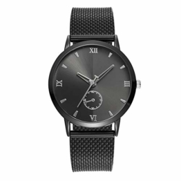 Notdark Damen Uhren Armbanduhr Edelstahl Mode Einzigartige Digital Literal Multi Layer Dial Männer Quarz Mesh GüRtel Uhr (C) - 1