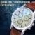 Notdark Unisex Uhren Armbanduhr Edelstahl Business Einzigartige Digital Literal Multi Layer Dial Männer Quarz Mesh GüRtel Uhr (H) - 2