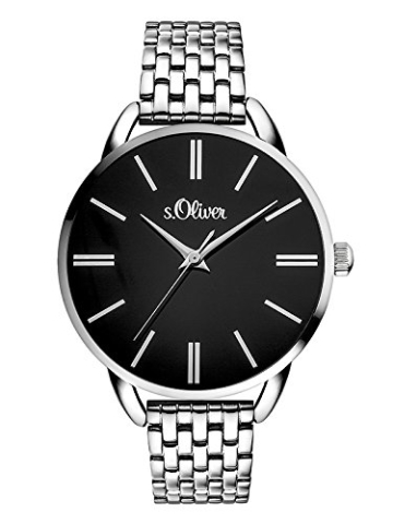 s.Oliver Damen Analog Quarz Smart Watch Armbanduhr mit Edelstahl Armband SO-3554-MQ - 1