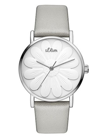 s.Oliver Damen Analog Quarz Uhr mit Leder Armband SO-3471-LQ - 1