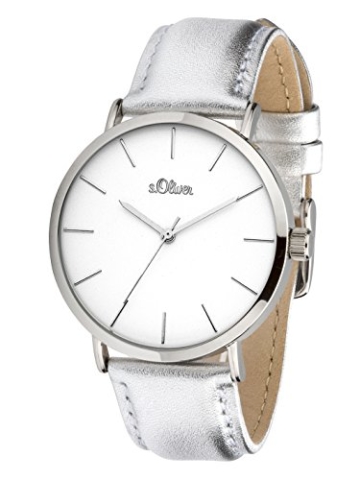 s.Oliver Damen Analog Quarz Uhr mit Leder Armband SO-3509-LQ - 6