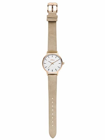 s.Oliver Damen Analog Quarz Uhr mit Leder Armband SO-3730-LQ - 5