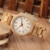 ZXJ Hölzerne Uhr - Pure Natural Bamboo Digital Schriftzug Casual Fashion Damenuhr, Business Romance, Gesundheit, Umweltschutz Damenuhr - 3