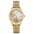 Binlun Damen-Armbanduhr Hand Besetzt mit Diamanten Rosen-Design Automatik-Uhrwerk Gold Zwei Zeiger Wasserdicht Perlmutt-Zifferblatt - 1