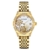 Binlun Damen-Armbanduhr Hand Besetzt mit Diamanten Rosen-Design Automatik-Uhrwerk Gold Zwei Zeiger Wasserdicht Perlmutt-Zifferblatt - 1