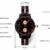 Branvon Daarin Holzuhr für Damen - Holz Armbanduhr Analog - Quarzuhr mit Chronographen und Saphirglas aus schwarzem Ebenholz und echtem Marmor- Damenuhren aus Holz - 3