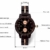 Branvon Daarin Holzuhr für Damen - Holz Armbanduhr Analog - Quarzuhr mit Chronographen und Saphirglas aus schwarzem Ebenholz und echtem Marmor- Damenuhren aus Holz - 3