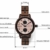 Branvon Domea Holzuhr für Damen - Armbanduhr Analog Uhr - Quarzuhr mit Chronographen und Saphirglas aus dunklem Walnussholz und echtem Marmor - Damenuhren - 3