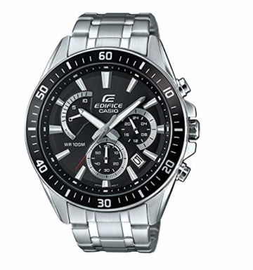 Casio Edifice Herren Massives Edelstahlgehäuse und Edelstahlarmband Uhrenarmband EFR-552D-1AVUEF - 1