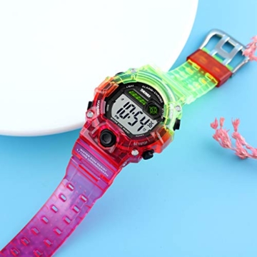 Digitaluhren für Kinder wasserdichte Outdoor-Sport-Digitaluhren Analoge Uhr mit Wecker/Timer/LED-Licht - Geschenke für Jungen - 2