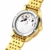 Prince Gera 18 Karat vergoldete Damenuhren Automatikdiamant Mechanikuhr Kalenderuhr mit goldenem Kristallkleid Armbanduhren für Damen - 6
