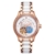 Prince Gera Damenuhr Keramik automatische Diamanten Kleid Armbanduhr für Damen Geschenk (Rose Gold) - 1