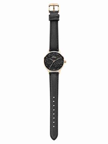 s.Oliver Damen Analog Quarz Uhr mit Leder Armband SO-3786-LQ - 5