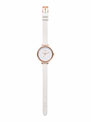 s.Oliver Time Damen Analog Quarz Uhr mit PU Armband SO-3583-LQ - 2