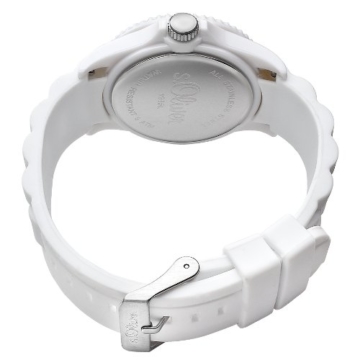 S.Oliver Unisex-Uhr Analog Quarz mit Silikonarmband – SO-2571-PQ - 3