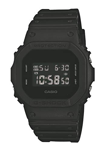 CASIO Herren Digital Quarz Uhr mit Resin Armband DW-5600BB-1ER - 1