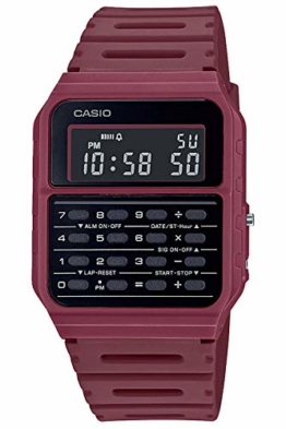 Casio Vintage Edgy Digitaluhr mit Taschenrechner Rot CA-53WF-4BEF - 1