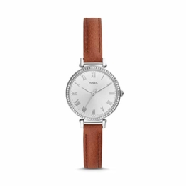 Fossil Damen Analog Quarz Uhr mit Leder Armband ES4446 - 1