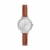 Fossil Damen Analog Quarz Uhr mit Leder Armband ES4446 - 1