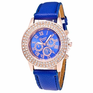 Herren- und Damen-Doppelvergrößerungsuhr Candy Color Wristband Quartz Watch - 4