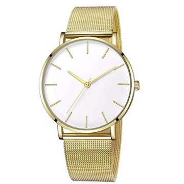 Herrenuhr Simple Quartz Watch Edelstahl Zifferblatt Mesh Belt Casual Watch Geschenk - 5