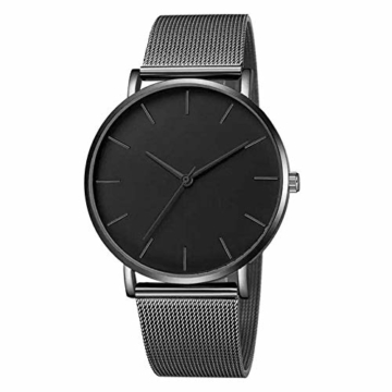 Herrenuhr Simple Quartz Watch Edelstahl Zifferblatt Mesh Belt Casual Watch Geschenk - 2