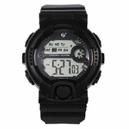 LCLrute Mode Herren Outdoor-Nachtlicht wasserdichte elektronische Uhr SYNOKE Herren Multi-Funktions-Sportuhr LED Digital Dual (Schwarz) - 1