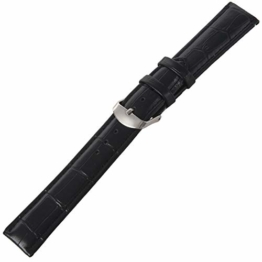 Moligh doll 22mm schwarz Veritable Leder Armband mit Guertelschnalle Fuer Uhr - 1