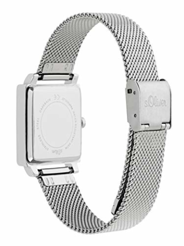 s.Oliver Damen Analog Quarz Uhr mit massives Edelstahl Armband SO-3710-MQ - 4